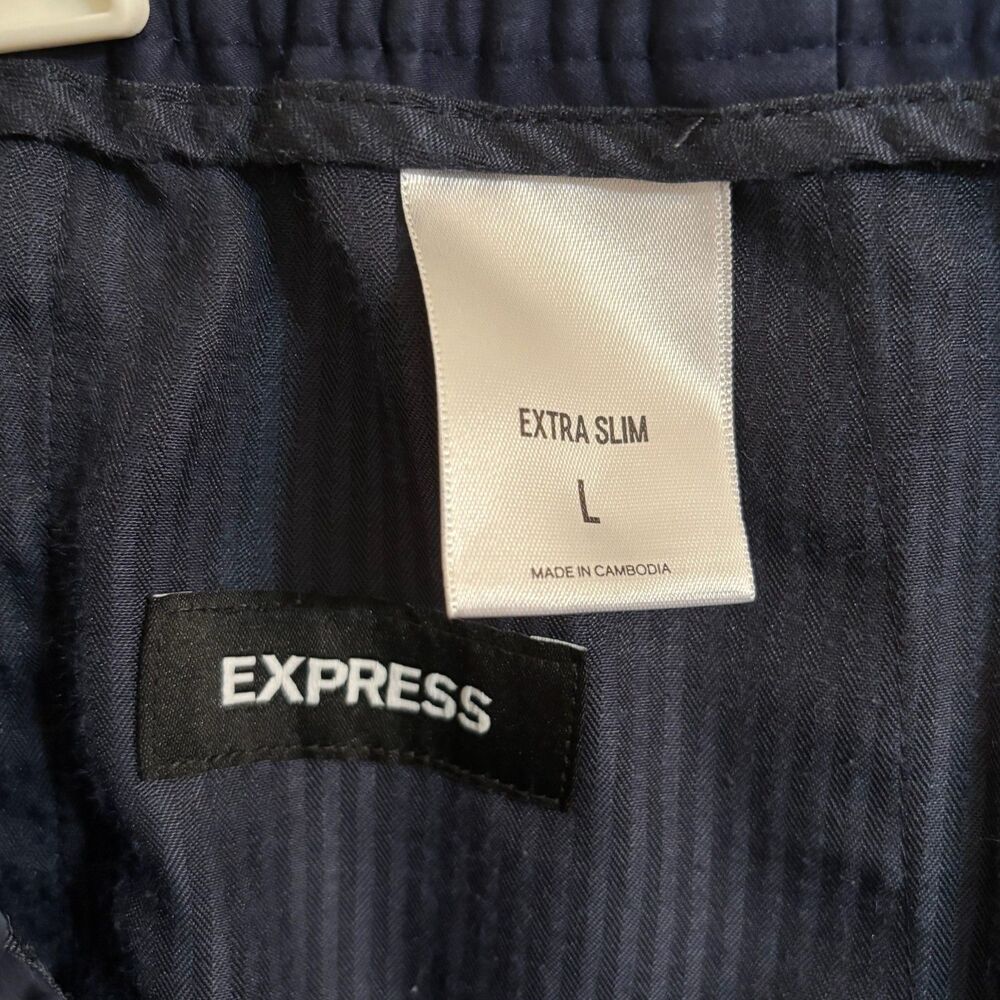 Men's Express Extra Slim Joggers Large Navy READ DESCRIPTION - Picture 3 of 4